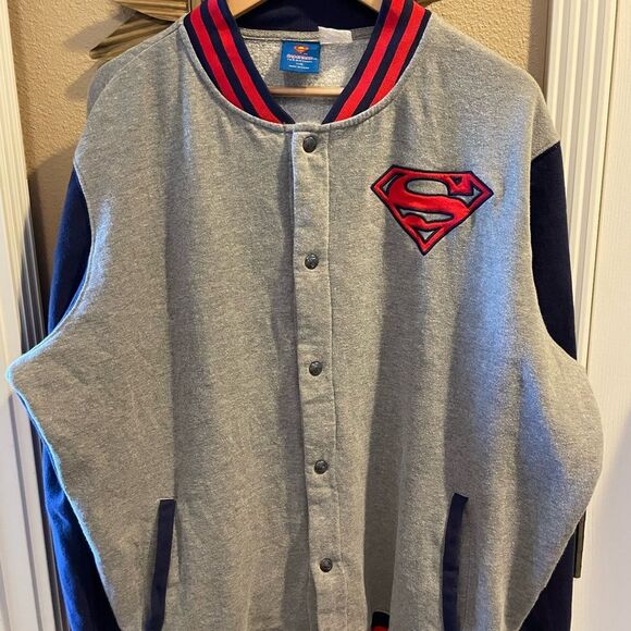 DC Comics Superman Snap Up Sweatshirt Jacket Mens XL - Picture 15 of 16
